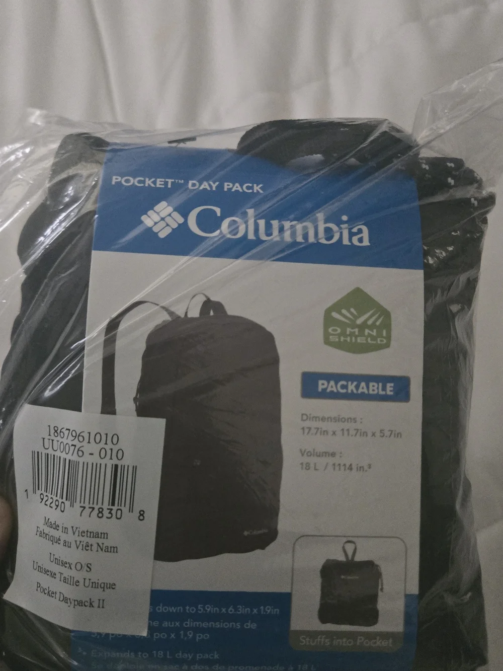Columbia Packable Day Pack - Black